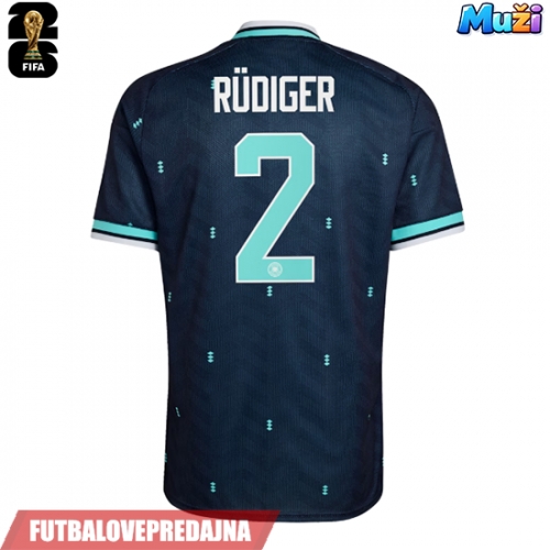 Lacne Muži Futbalové dres Nemecko Antonio Rudiger #2 MS 2026 Krátky Rukáv - Preč